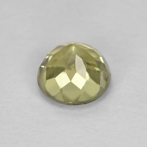 Color-Change Diaspore Gemstone in 5 mm (calibrated) Size for Sale, Color-Change Diaspore Stone in Light Yellow Color