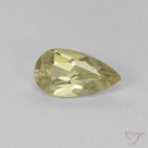 0.76 ct Yellow Color-Change Diaspore Stone, Natural Color-Change Diaspore in Pear Facet Shape for Sale