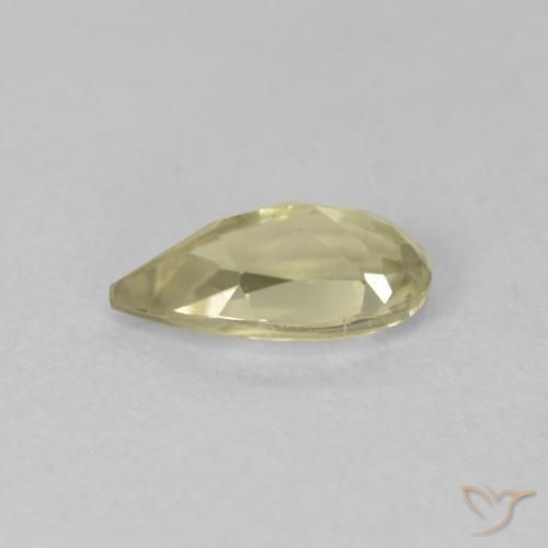 Color-Change Diaspore Gemstone in 8.1 x 4.5 mm Size for Sale, Color-Change Diaspore Stone in Medium Yellow Color