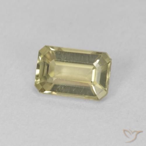 0.93 ct Yellow Color-Change Diaspore Stone, Natural Color-Change Diaspore in Octagon Step Cut Shape for Sale
