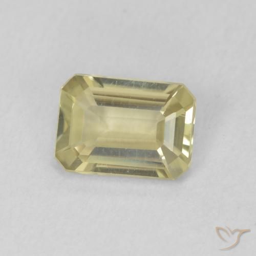 0.74 ct Yellow Color-Change Diaspore Stone, Natural Color-Change Diaspore in Octagon Step Cut Shape for Sale