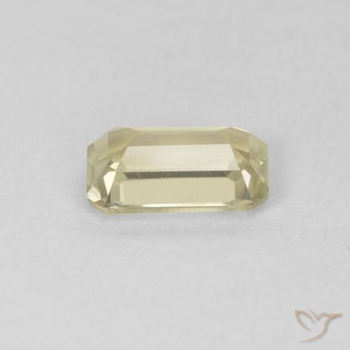 Color-Change Diaspore Gemstone in 6.9 x 4.3 mm Size for Sale, Color-Change Diaspore Stone in Mellow Yellow Color