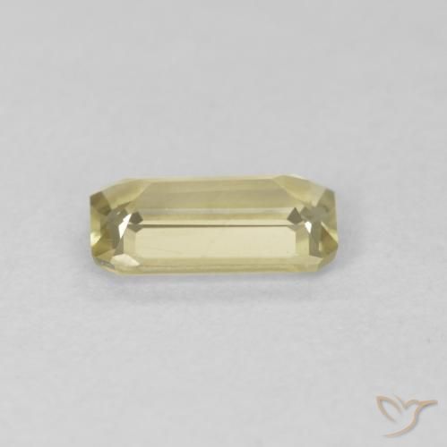 Color-Change Diaspore Gemstone in 7.4 x 4.2 mm Size for Sale, Color-Change Diaspore Stone in Mellow Yellow Color