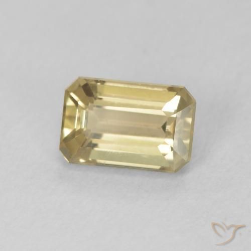 0.88 ct Yellow Color-Change Diaspore Stone, Natural Color-Change Diaspore in Octagon Step Cut Shape for Sale