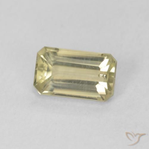 0.74 ct Yellow Color-Change Diaspore Stone, Natural Color-Change Diaspore in Octagon Step Cut Shape for Sale