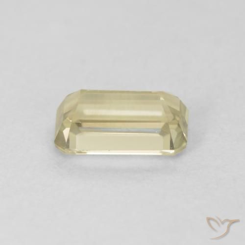 Color-Change Diaspore Gemstone in 6.5 x 3.9 mm Size for Sale, Color-Change Diaspore Stone in Mellow Yellow Color
