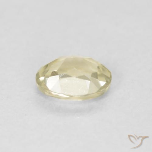 Color-Change Diaspore Gemstone in 4.8 x 3.9 mm Size for Sale, Color-Change Diaspore Stone in Light Yellow Color