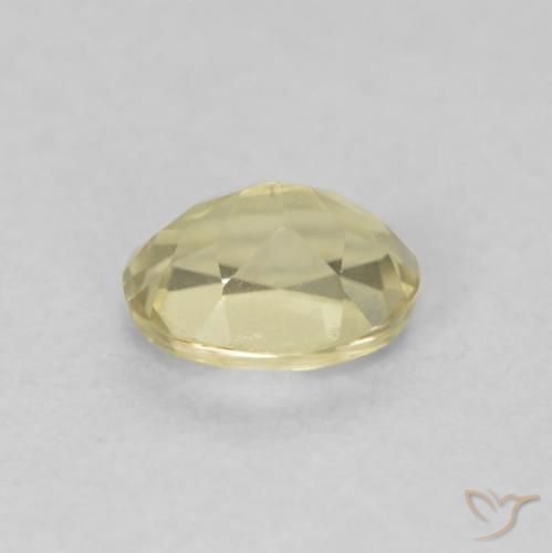 Color-Change Diaspore Gemstone in 5 x 4 mm (calibrated) Size for Sale, Color-Change Diaspore Stone in Light Yellow Color