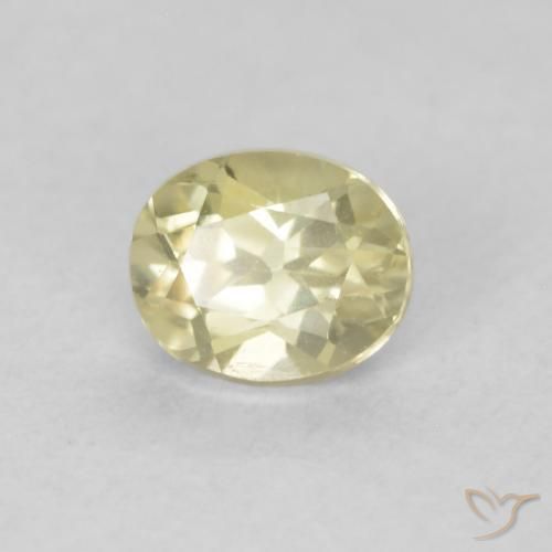0.43 ct Yellow Color-Change Diaspore Stone, Natural Color-Change Diaspore in Oval Facet Shape for Sale