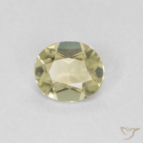 0.30 ct Yellow Color-Change Diaspore Stone, Natural Color-Change Diaspore in Oval Facet Shape for Sale