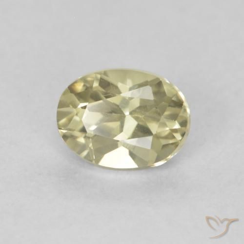 0.47 ct Yellow Color-Change Diaspore Stone, Natural Color-Change Diaspore in Oval Facet Shape for Sale