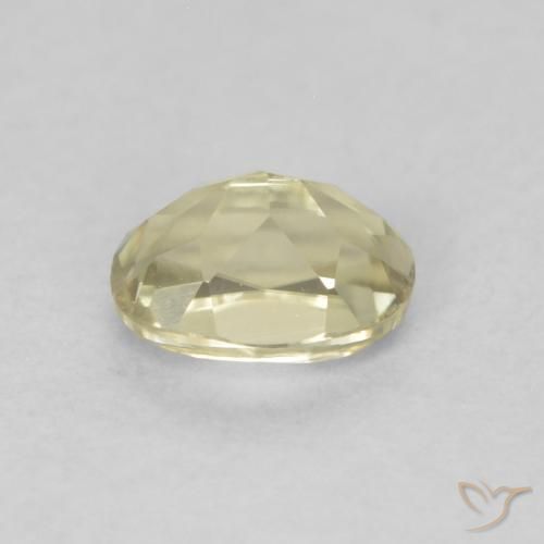 Color-Change Diaspore Gemstone in 5.3 x 4 mm Size for Sale, Color-Change Diaspore Stone in Light Yellow Color