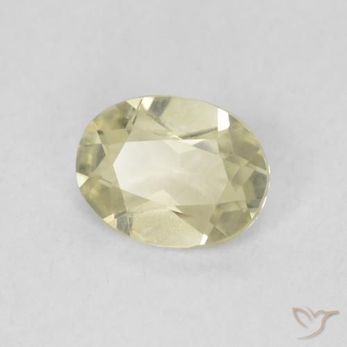 0.36 ct Yellow Color-Change Diaspore Stone, Natural Color-Change Diaspore in Oval Facet Shape for Sale