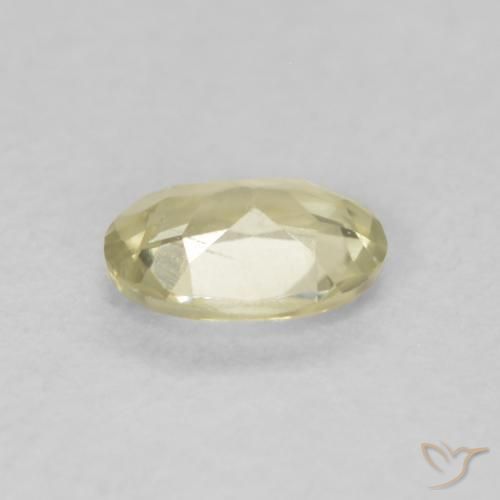 Color-Change Diaspore Gemstone in 5.4 x 4.2 mm Size for Sale, Color-Change Diaspore Stone in Light Yellow Color