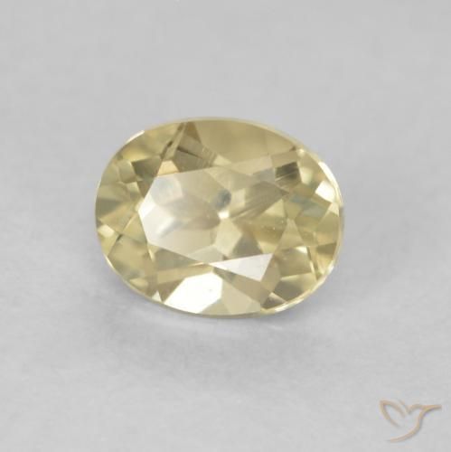 0.53 ct Yellow Color-Change Diaspore Stone, Natural Color-Change Diaspore in Oval Facet Shape for Sale