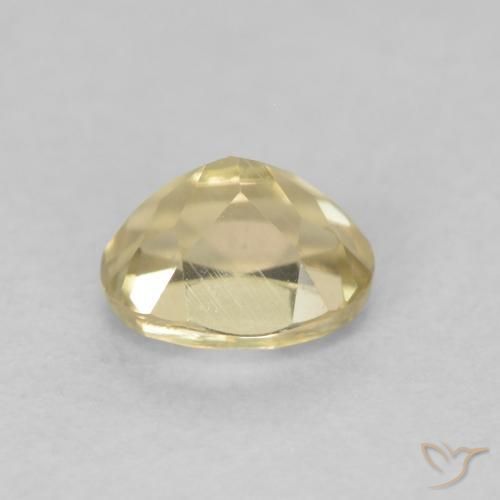 Color-Change Diaspore Gemstone in 5.2 x 4.2 mm Size for Sale, Color-Change Diaspore Stone in Light Yellow Color