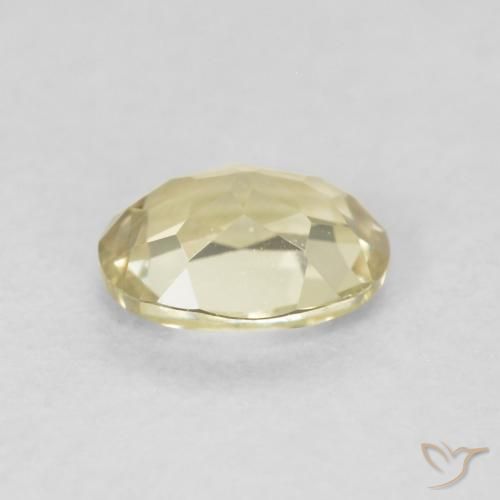 Color-Change Diaspore Gemstone in 5.5 x 4.4 mm Size for Sale, Color-Change Diaspore Stone in Light Yellow Color