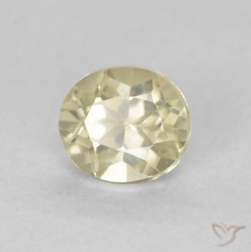 0.53 ct Yellow Color-Change Diaspore Stone, Natural Color-Change Diaspore in Oval Facet Shape for Sale