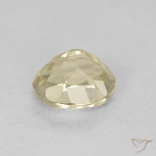 Color-Change Diaspore Gemstone in 5 x 4.4 mm Size for Sale, Color-Change Diaspore Stone in Light Yellow Color