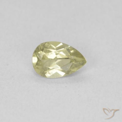 0.44 ct Yellow Color-Change Diaspore Stone, Natural Color-Change Diaspore in Pear Facet Shape for Sale