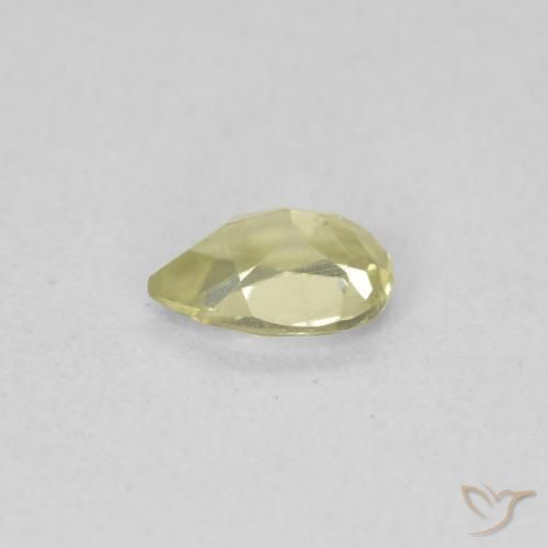 Color-Change Diaspore Gemstone in 6 x 4 mm (calibrated) Size for Sale, Color-Change Diaspore Stone in Medium Yellow Color