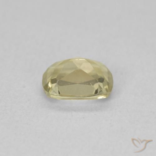 Color-Change Diaspore Gemstone in 6.1 x 4.8 mm Size for Sale, Color-Change Diaspore Stone in Very Light Yellow Color