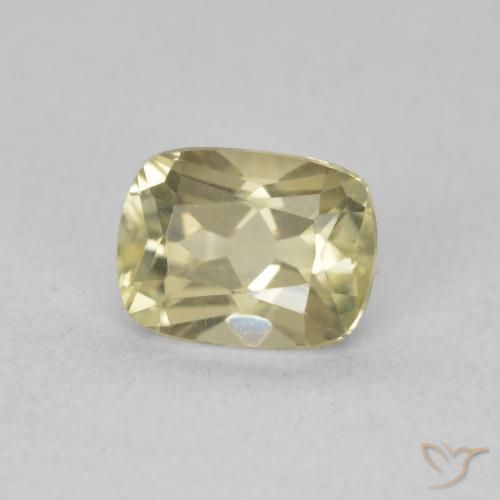 1.19 ct Yellow Color-Change Diaspore Stone, Natural Color-Change Diaspore in Cushion-Cut Shape for Sale