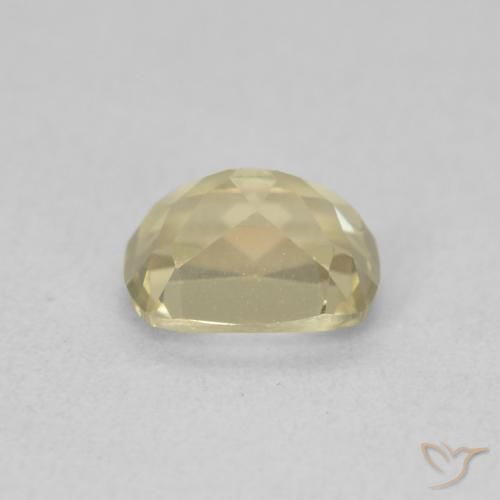 Color-Change Diaspore Gemstone in 6.9 x 5.2 mm Size for Sale, Color-Change Diaspore Stone in Light Yellow Color