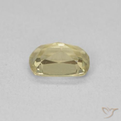 Color-Change Diaspore Gemstone in 6.7 x 4.7 mm Size for Sale, Color-Change Diaspore Stone in Light Yellow Color