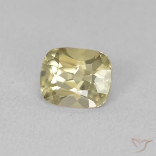 0.87 ct Yellow Color-Change Diaspore Stone, Natural Color-Change Diaspore in Cushion-Cut Shape for Sale