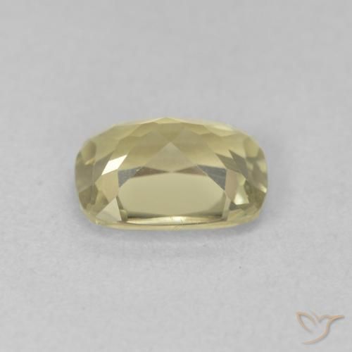 Color-Change Diaspore Gemstone in 7.3 x 5.9 mm Size for Sale, Color-Change Diaspore Stone in Pale Yellow Color
