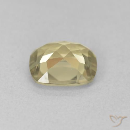 Color-Change Diaspore Gemstone in 7 x 7 mm (calibrated) Size for Sale, Color-Change Diaspore Stone in Pale Yellow Color