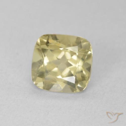 1.24 ct Yellow Color-Change Diaspore Stone, Natural Color-Change Diaspore in Cushion-Cut Shape for Sale