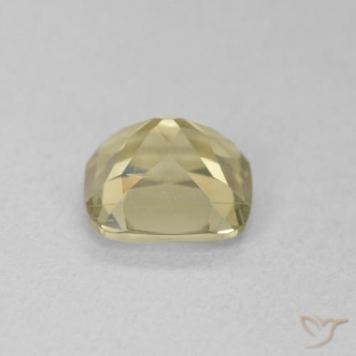 Color-Change Diaspore Gemstone in 6.3 x 6.1 mm Size for Sale, Color-Change Diaspore Stone in Pale Yellow Color