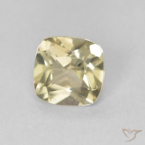 0.67 ct Yellow Color-Change Diaspore Stone, Natural Color-Change Diaspore in Cushion-Cut Shape for Sale