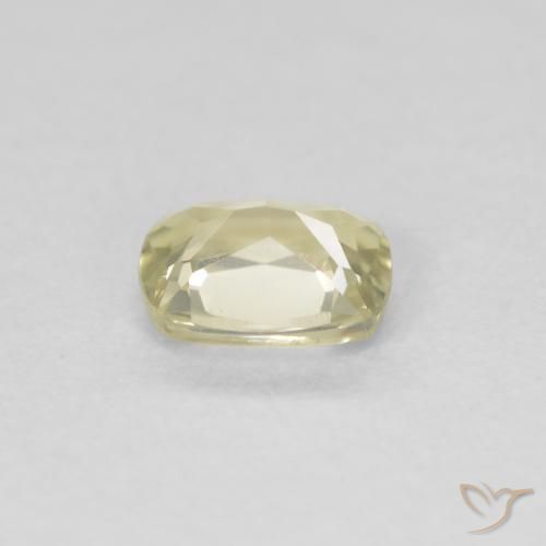 Color-Change Diaspore Gemstone in 5 x 4.4 mm Size for Sale, Color-Change Diaspore Stone in Light Yellow Color