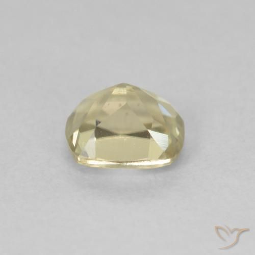 Color-Change Diaspore Gemstone in 5.2 x 4.4 mm Size for Sale, Color-Change Diaspore Stone in Light Yellow Color