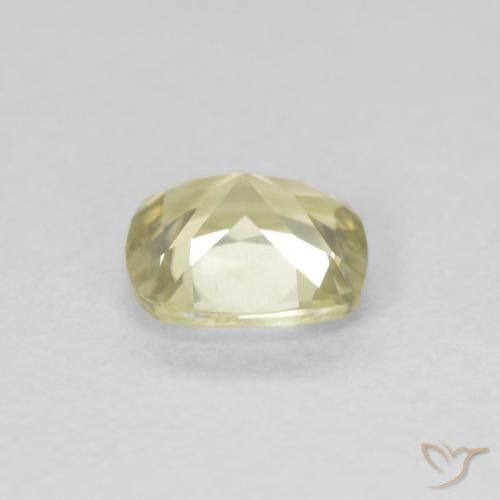 Color-Change Diaspore Gemstone in 5.3 x 5 mm Size for Sale, Color-Change Diaspore Stone in Light Yellow Color