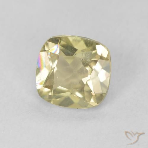 0.71 ct Yellow Color-Change Diaspore Stone, Natural Color-Change Diaspore in Cushion-Cut Shape for Sale