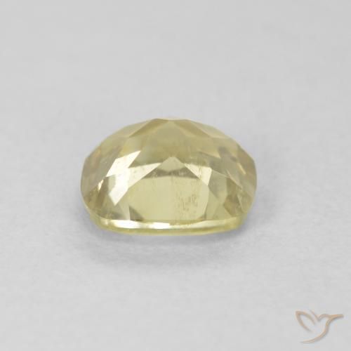 Color-Change Diaspore Gemstone in 5.5 x 5.3 mm Size for Sale, Color-Change Diaspore Stone in Light Yellow Color