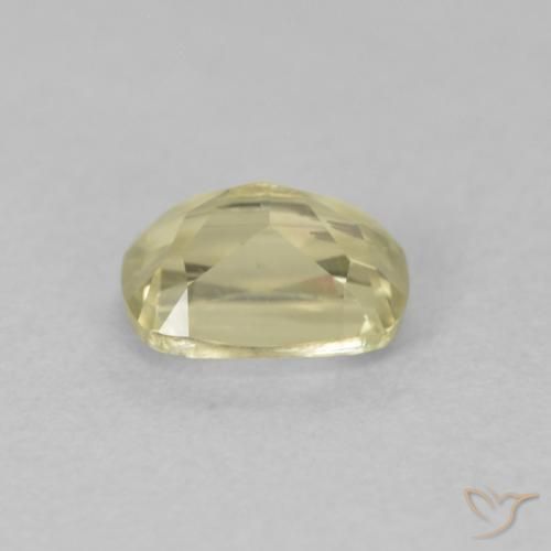 Color-Change Diaspore Gemstone in 5.7 x 4.4 mm Size for Sale, Color-Change Diaspore Stone in Light Yellow Color