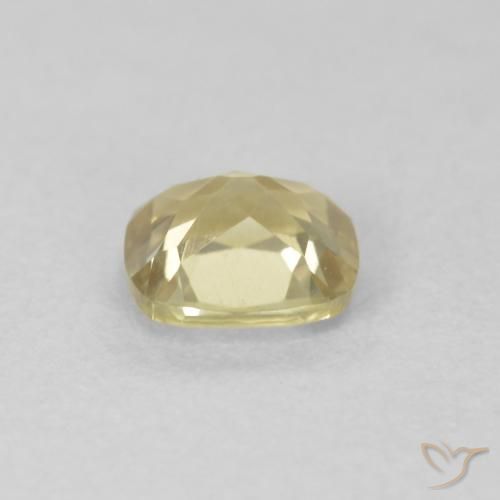 Color-Change Diaspore Gemstone in 5.2 x 4.8 mm Size for Sale, Color-Change Diaspore Stone in Pale Yellow Color