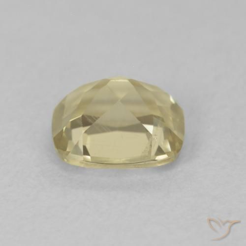 Color-Change Diaspore Gemstone in 5.9 x 5.3 mm Size for Sale, Color-Change Diaspore Stone in Pale Yellow Color