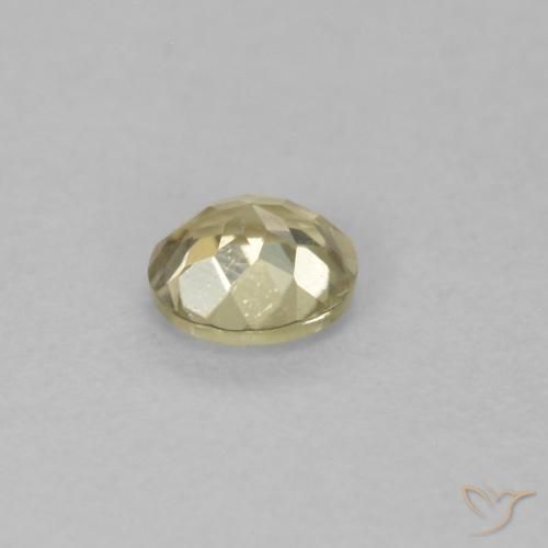 Color-Change Diaspore Gemstone in 3.8 mm Size for Sale, Color-Change Diaspore Stone in Light Yellow Color