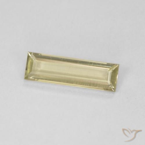 1.08 ct Yellow Color-Change Diaspore Stone, Natural Color-Change Diaspore in Baguette Facet Shape for Sale
