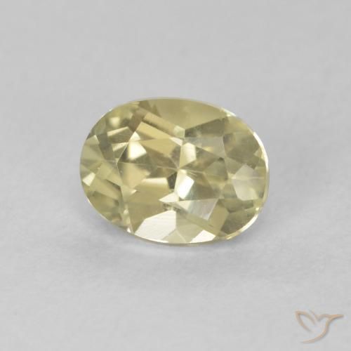 0.88 ct Yellow Color-Change Diaspore Stone, Natural Color-Change Diaspore in Oval Facet Shape for Sale