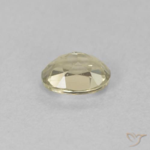 Color-Change Diaspore Gemstone in 4.4 x 3.7 mm Size for Sale, Color-Change Diaspore Stone in Yellow Beige Color