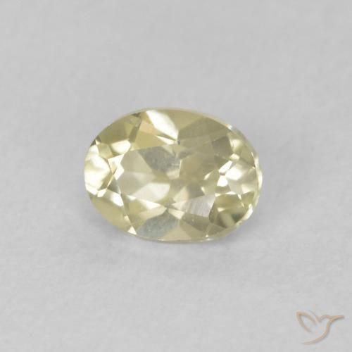 0.38 ct Yellow Color-Change Diaspore Stone, Natural Color-Change Diaspore in Oval Facet Shape for Sale