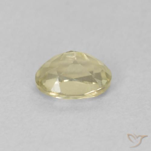 Color-Change Diaspore Gemstone in 4.9 x 3.7 mm Size for Sale, Color-Change Diaspore Stone in Pale Yellow Color