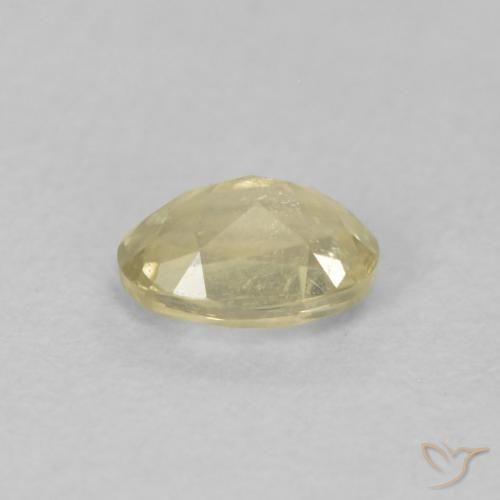 Color-Change Diaspore Gemstone in 4.8 x 3.8 mm Size for Sale, Color-Change Diaspore Stone in Light Yellow Color
